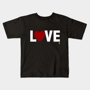 LOVE HEART WHITE H. Kids T-Shirt